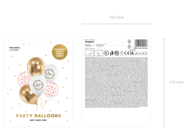 Latexballons - SET: Love Blumen - je ø 30cm